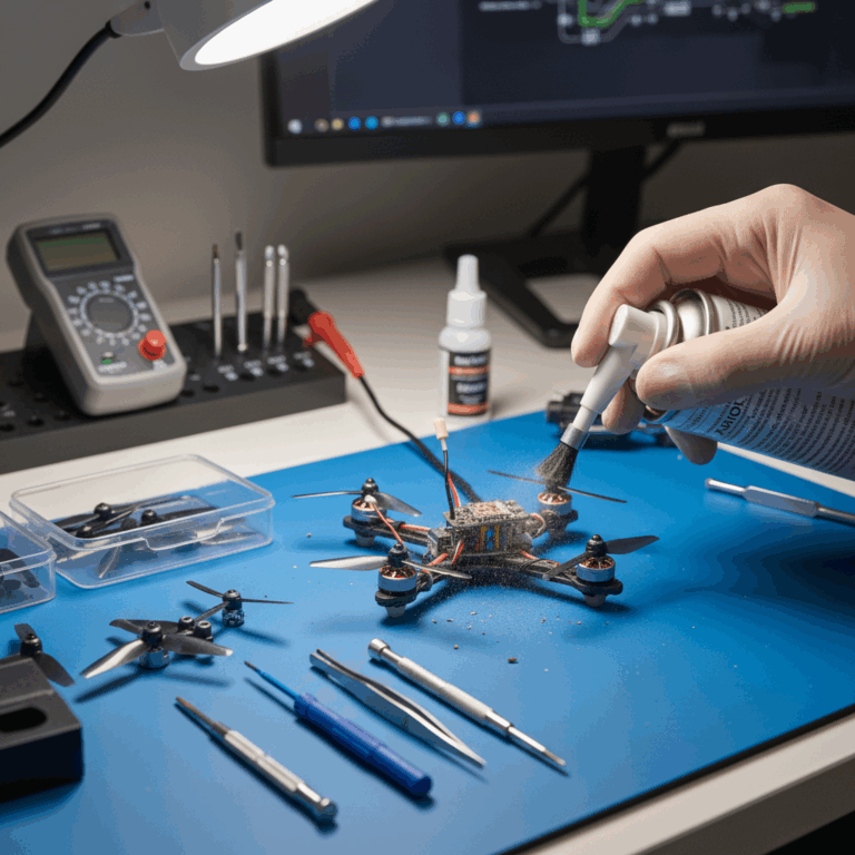 Micro drone maintenance and motor cleaning