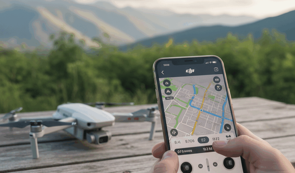 Drone control apps on smartphone