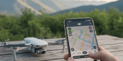 Drone control apps on smartphone