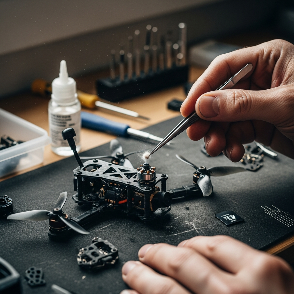 Micro Drone Maintenance - Cleaning Motors and Replacing P...